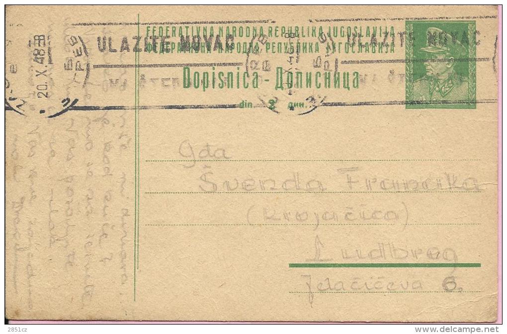 Carte Postale - Zagreb, 1948., Yugoslavia - Covers & Documents