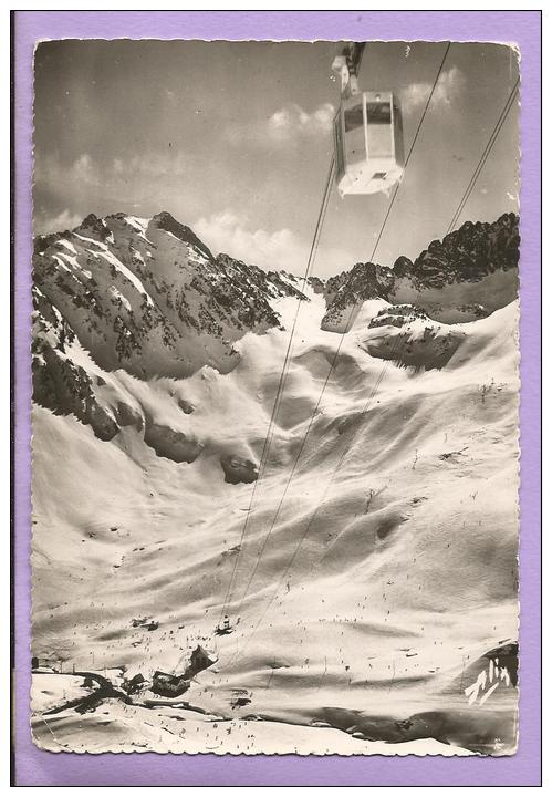 Dépt 65 - CPSM -  Le Téléférique Mongie-Taoulet - Vue Sur Le Remonte-pente Du Pain De Sucre - Photo Véritable - Autres & Non Classés