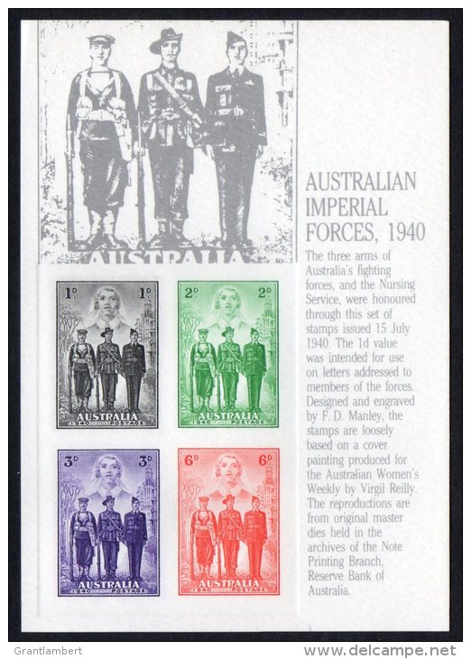 Australia 1940 Imperial Forces Replica Card No. 17 - Covers & Documents