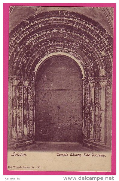 PC5081 Postcard: Doorway, Temple Church, London - Other & Unclassified