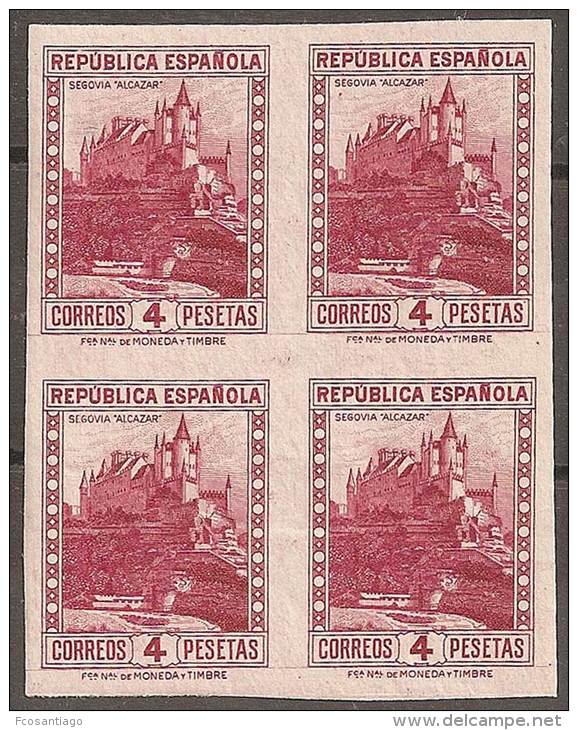 ESPAÑA 1932 - Edifil #674s Blocque De 4 (sin Dentar) - MNH ** - Nuevos