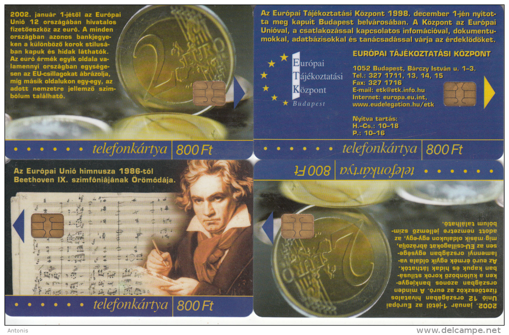 HUNGARY(chip) - Puzzle Of 4 Cards, European Union, Tirage 50000, 07-08-09/03, Used - Puzzles