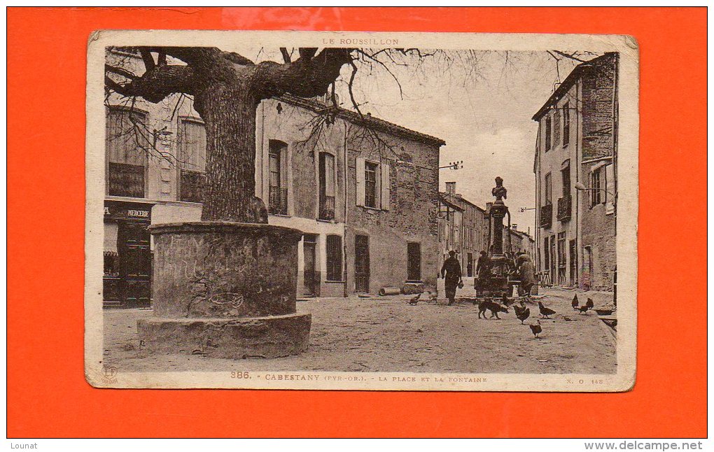 66 CABESTANY : La Place Et La Fontaine - Cabestany