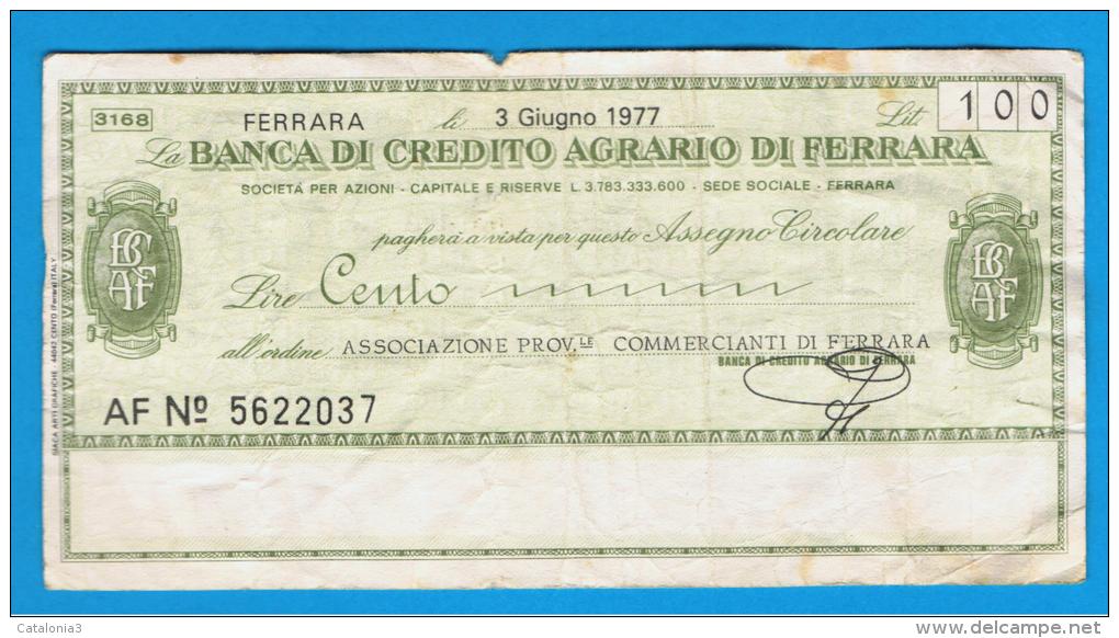 ITALIA - ITALY =  100 Liras Banca Di Credito Agrario Di Ferrara - [ 4] Provisional Issues