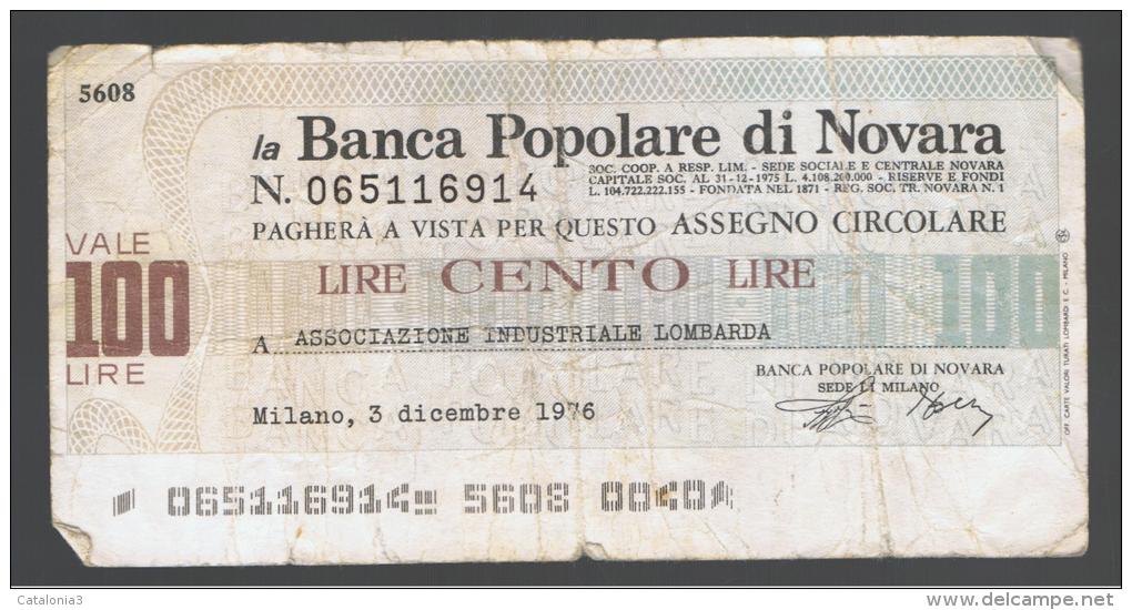 ITALIA - ITALY =  100 Liras Banca Populare Di Novara - [ 4] Provisional Issues