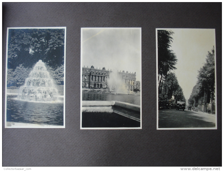 Voyage A Paris 5 Album Pages Avec 30 Foto Ca1900  Biarritz Nice ? Vrai Arbre Restaurant  Original Photo Postcard Size - Albumes & Colecciones