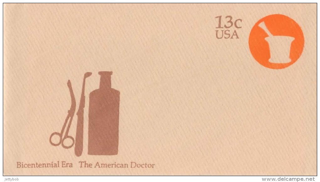 USA Unused 13c Postal Stationery Envelope The American Doctor - 1961-80