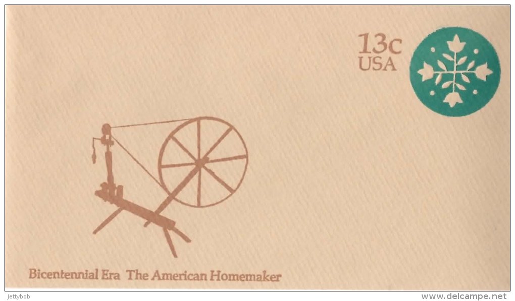 USA Unused 13c Postal Stationery Envelope The American Homemaker - 1961-80