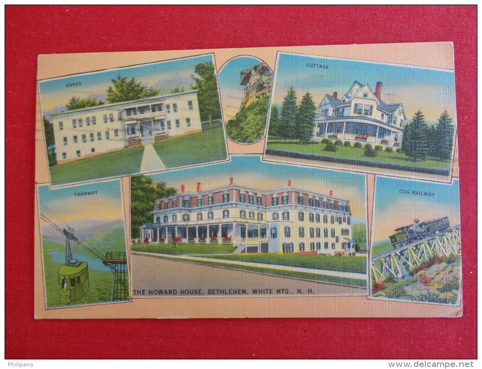 New Hampshire > White Mountains  The Howard House Bethlem Linen 1947 Cancel  Ref 1033 - White Mountains