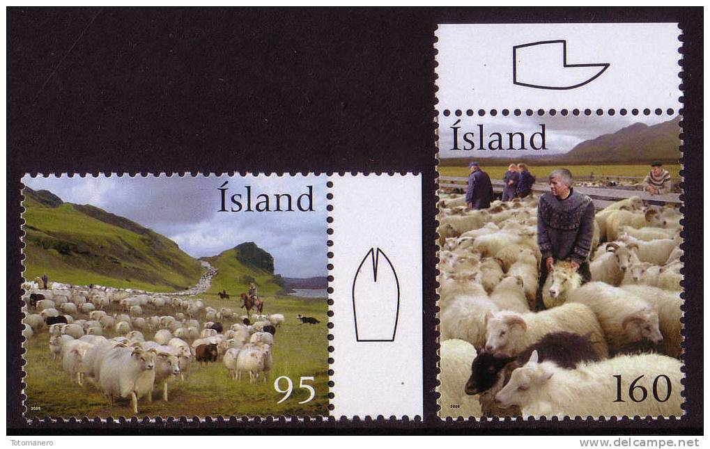 ICELAND/ISLAND 2009, Sheep Gathering Set Of 2v** - Unused Stamps