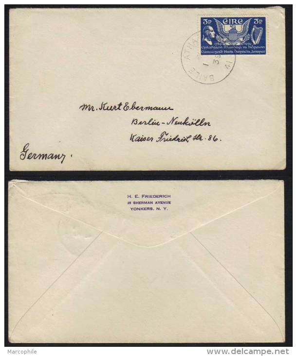 IRLANDE - EIRE - DUBLIN - BAILE ATHA CLIATH / 1939  LETTRE POUR L ALLEMAGNE (ref 4295) - Storia Postale