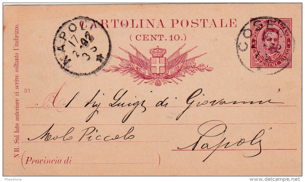 00146 Enteropostal Cosenza A Napols  19?? - 1850-1931