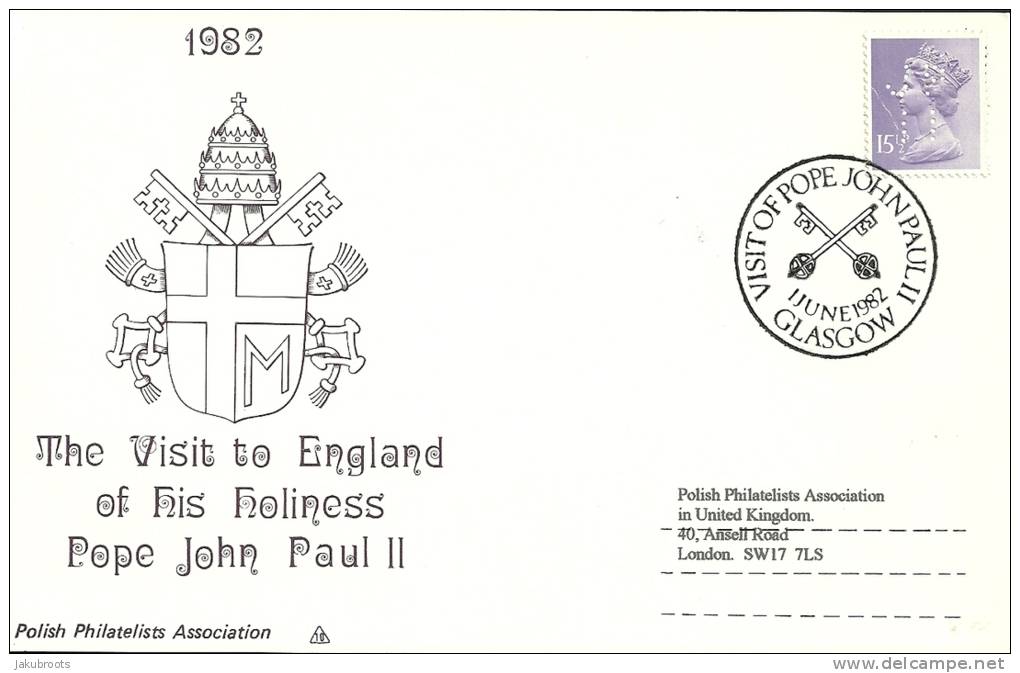 VISIT OF POPE JOHN PAUL II  TO GLASGOW  SCOTLAND  IN 1982 - Autres & Non Classés