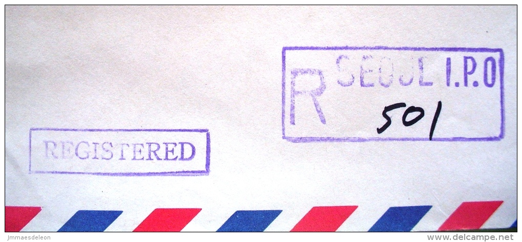 Korea Registered Official Cover With No Stamps To Holand - Korea (Süd-)