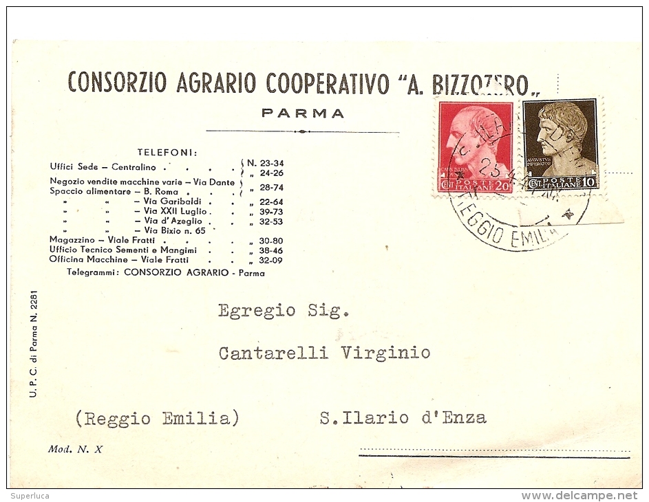N-CARD COMMERCIALE CONSORZIO AGRARIO COOPERATIVO A.BIZZOZERO PARMA - Advertising
