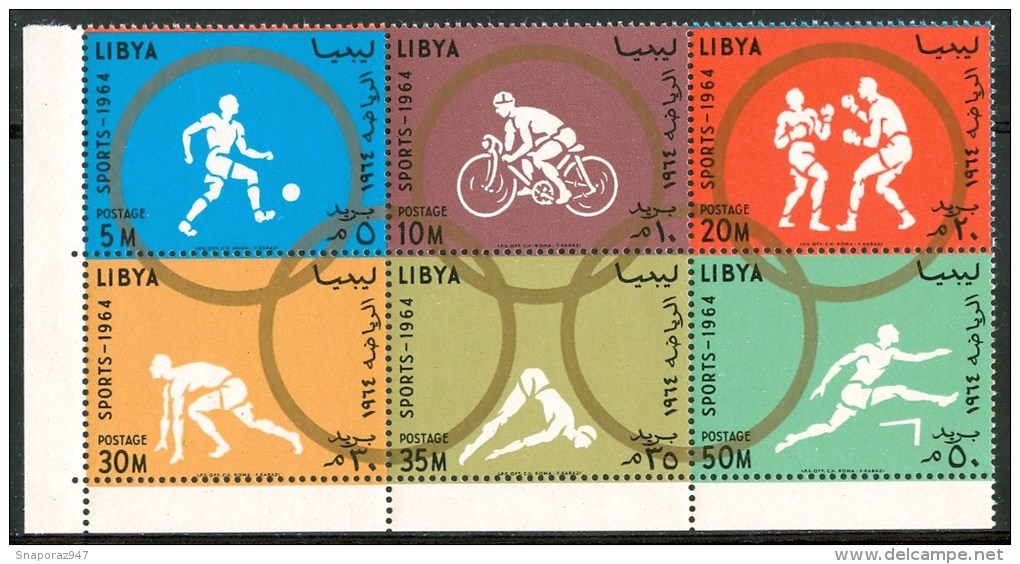 1964 Libia "Tokio 64" Olimpiadi Olympic Games Jeux Olympiques MNH** -Li - Summer 1964: Tokyo