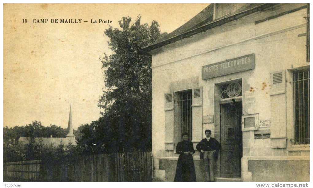 MAILLY - MARNE - LA POSTE  (51) - PEU COURANTE CPA ANIMEE. - Autres & Non Classés