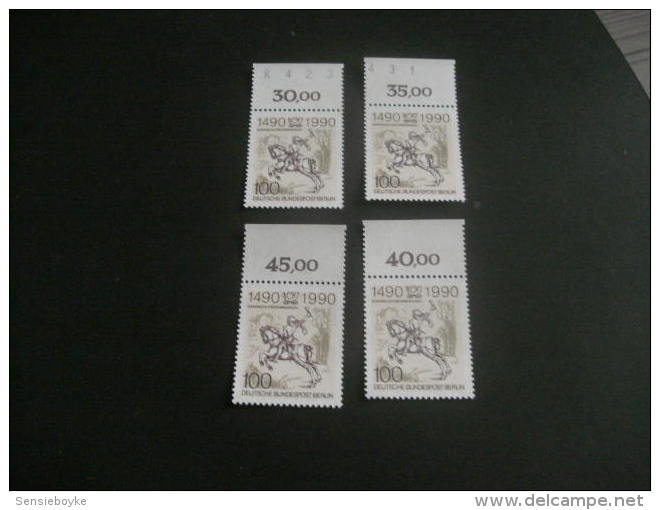 De610b- Stamps With Tabs- Value- - MNH Germany- 1987- SC.  1592- Post Rider By Albrecht Durer - Neufs