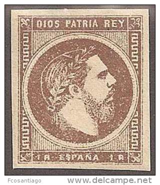 ESPAÑA 1875 - Edifil #161 Sin Goma (*) - Unused Stamps