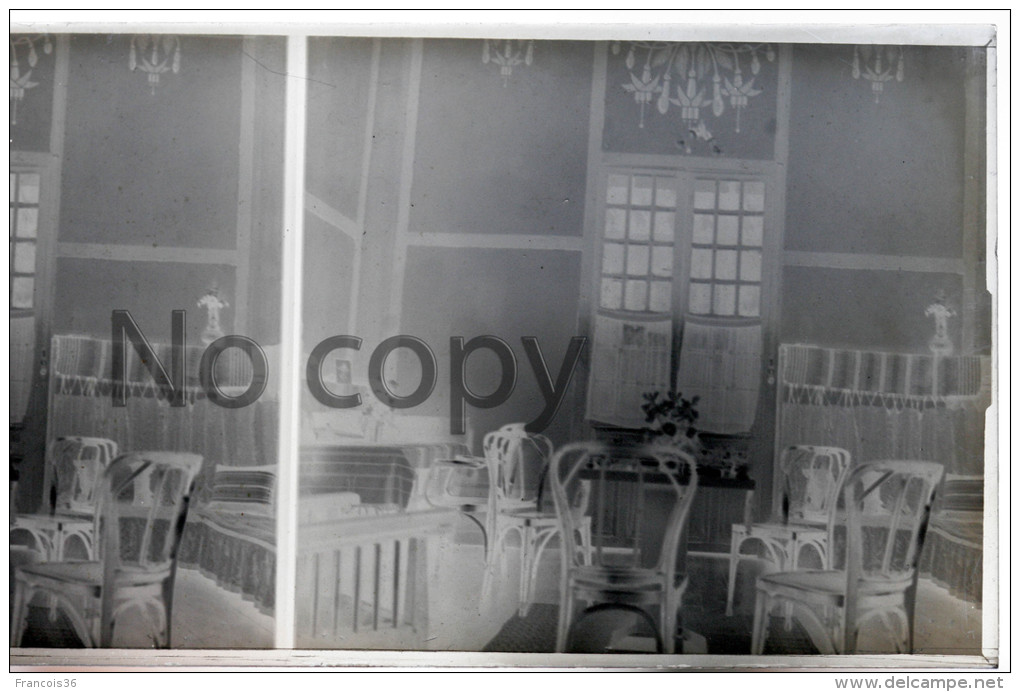 Indochine  Vietnam 1930 - Hanoï - Intérieur De Maison Colonial - Colonial House - Stereo Sur Verre - Stereoview On Glass - Glass Slides