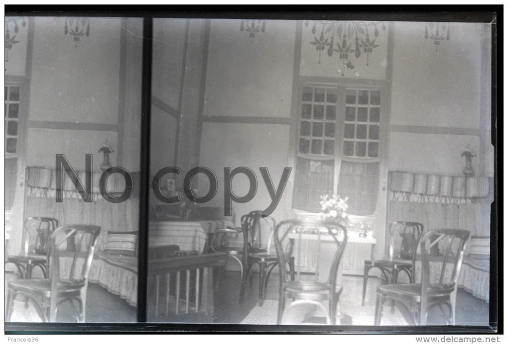 Indochine  Vietnam 1930 - Hanoï - Intérieur De Maison Colonial - Colonial House - Stereo Sur Verre - Stereoview On Glass - Glasdias