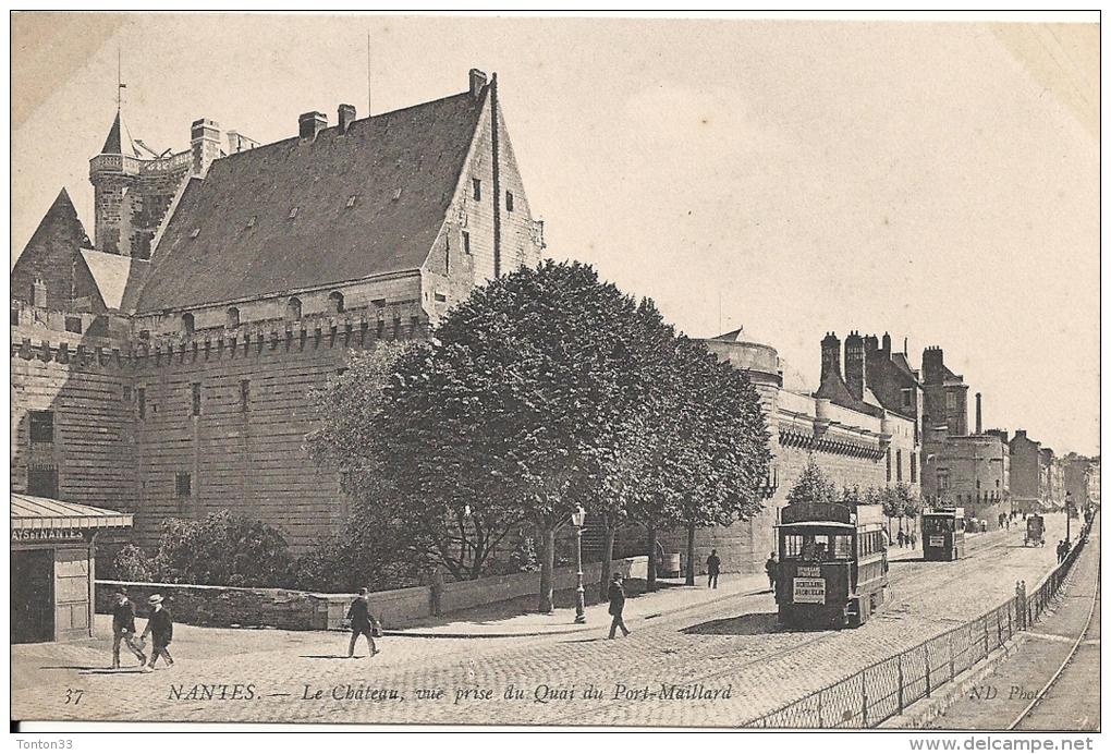 NANTES - 44 -  Le Chateau Vue Prise Du Quai Du Port-Maillard - -- MEILLEUR PRIX -  120713 - Nantes