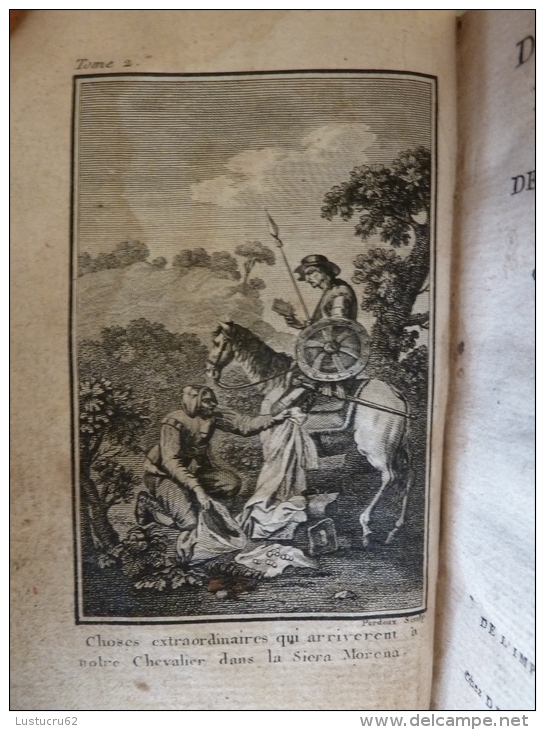 DON QUICHOTTE DE LA MANCHA  -FLORIAN - RARE  1er Traduction En Français - Chez Déterville - AN IX - Tome Second - 1701-1800