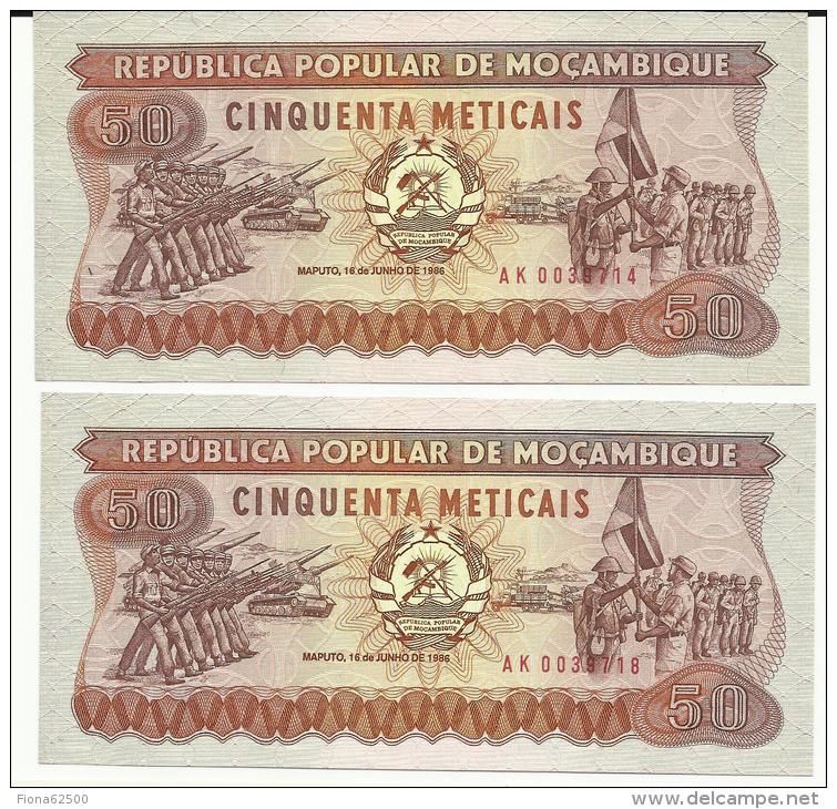 MOZAMBIQUE . LOT DE 2 BILLETS . - Moçambique