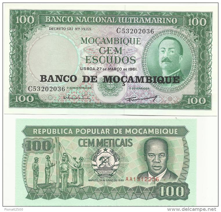 MOZAMBIQUE . LOT DE 2 BILLETS . - Mozambique