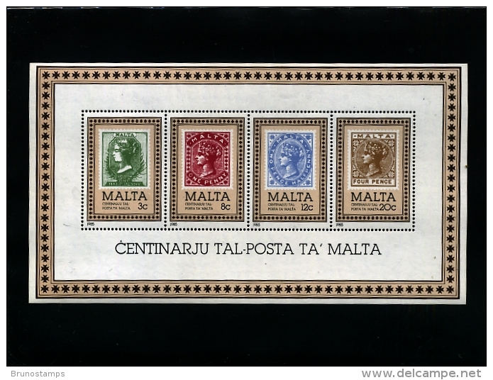 MALTA - 1985  CENTENARY OF MALTA POST  MS  MINT NH - Malta