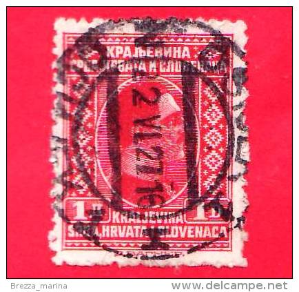 JUGOSLAVIA  - 1926 - Usato - Kraljevina Srba, Hrvata I Slovenaca - Kralj Aleksandar  -  1 D - Used Stamps