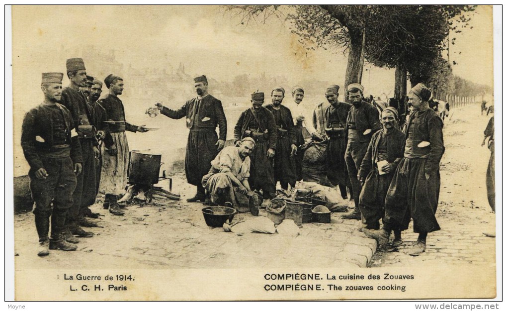 8158  -  Oise -   COMPIEGNE  :   LA  CUISINE  DES  ZOUAVES   Circulée En 1914 - Maignelay Montigny