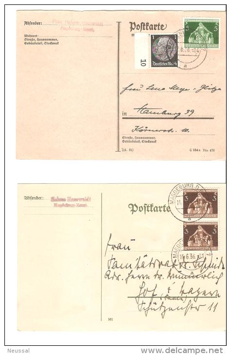 2 Tarjetas Postales  De Alemania - Briefe U. Dokumente