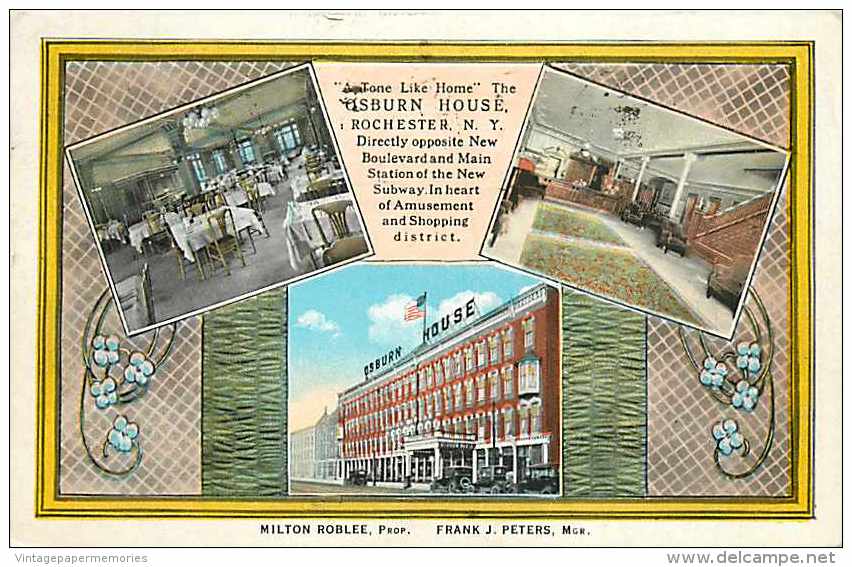 203979-New York, Rochester, Osburn House, Multi-View, Interior & Exterior Scenes, 1930 PM, Trumeter Studios No A-98443 - Rochester