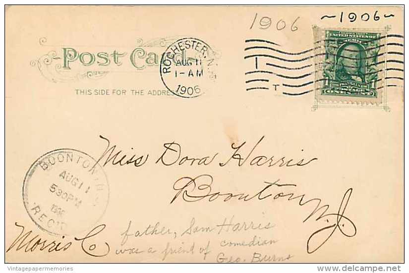 203991-New York, Rochester, View Of River At Charlotte, Near Yacht Club, 1906 PM, Souvenir Post Card No 2462 - Rochester