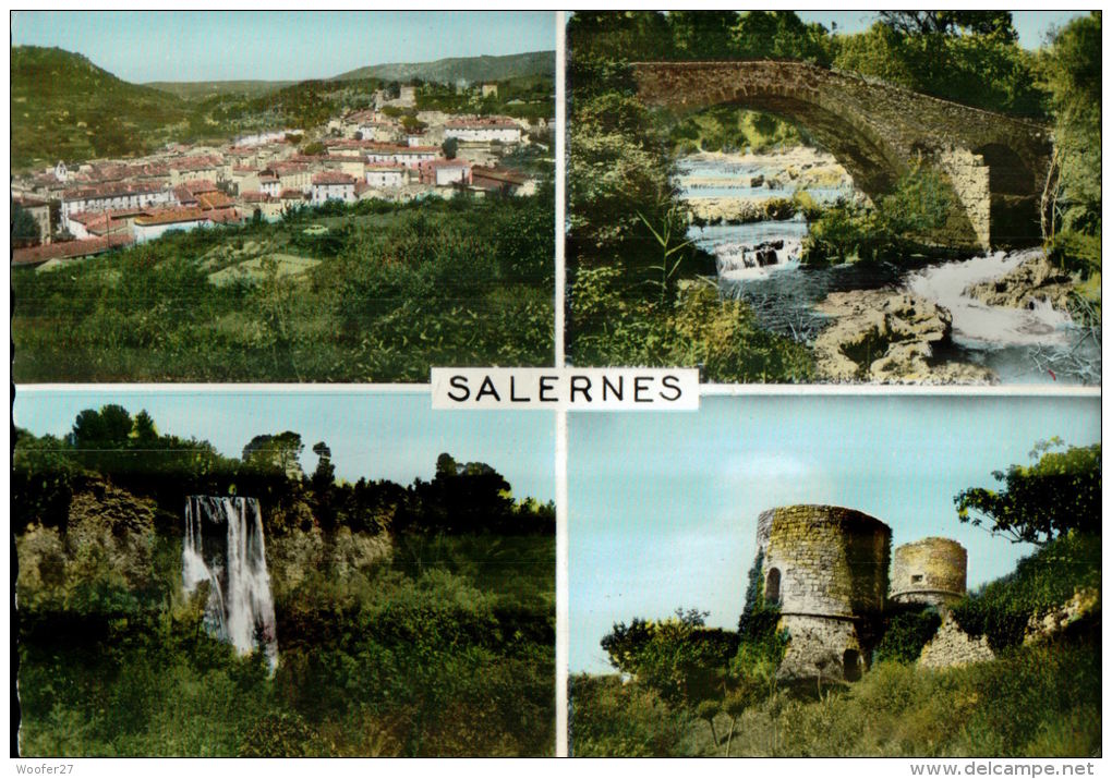 CPSM  SALERNES   La Ville Et Ses Environs En Multivues - Salernes