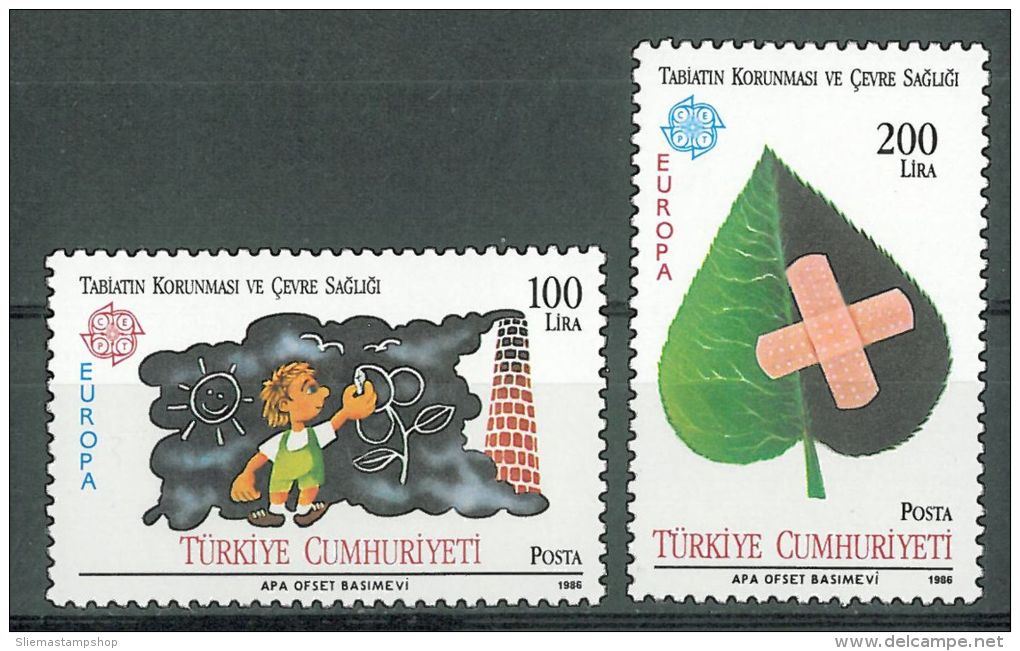 TURKEY - 1986 EUROPA ENVIRONMENT - Unused Stamps