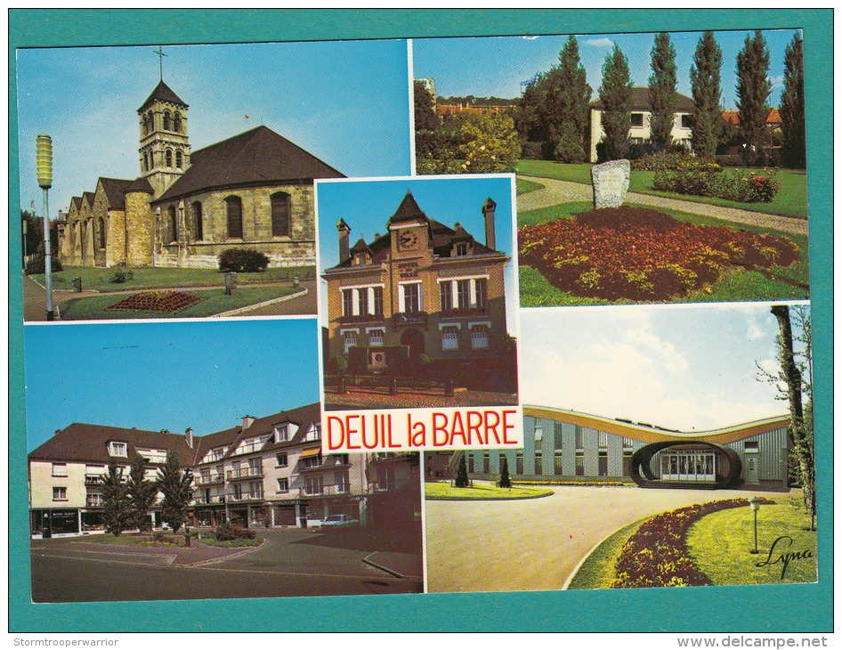 95 - DEUIL LA BARRE  Multivues église, Monument Des Victimes, Mairie, Patinoire - 2 Scans Voyagé Impeccable - Deuil La Barre