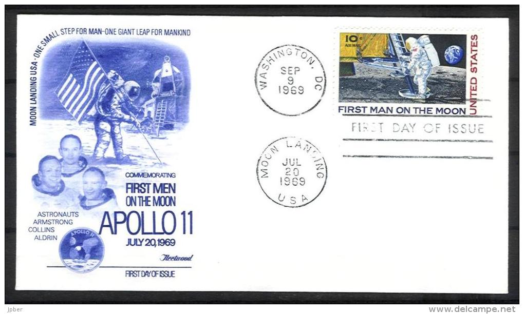 USA - N036 - Apollo 11 - First Men On The Moon - Premier Homme Sur La Lune - Estados Unidos