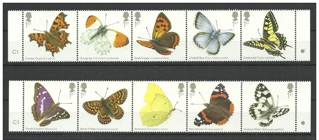 Groot-Brittannie 2013 Butterflies 3888/3897 *** - Neufs