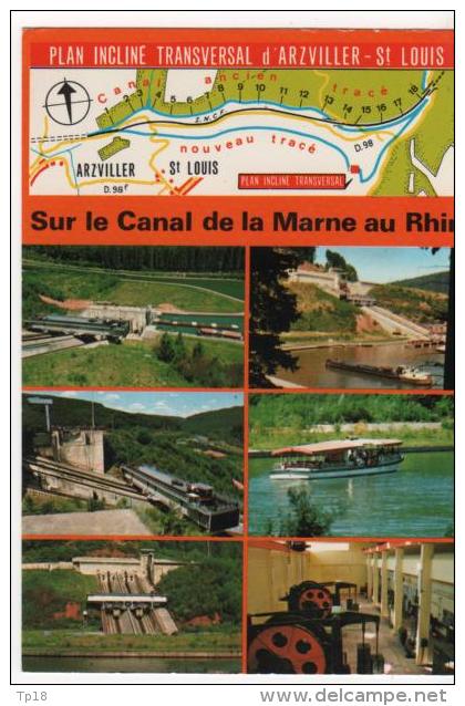 Arzviller St Louis  Plan Incliné  Transversale           écluse Péniche Bateau Canal Marne Au Rhin - Arzviller