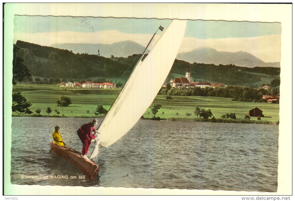 8221 WAGING, Ortsansicht, Segelboot, 1964 - Waging