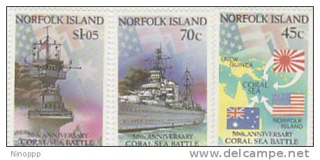 Norfolk Island-1992 50th Anniversary Coral See Battle  MNH - Norfolk Eiland