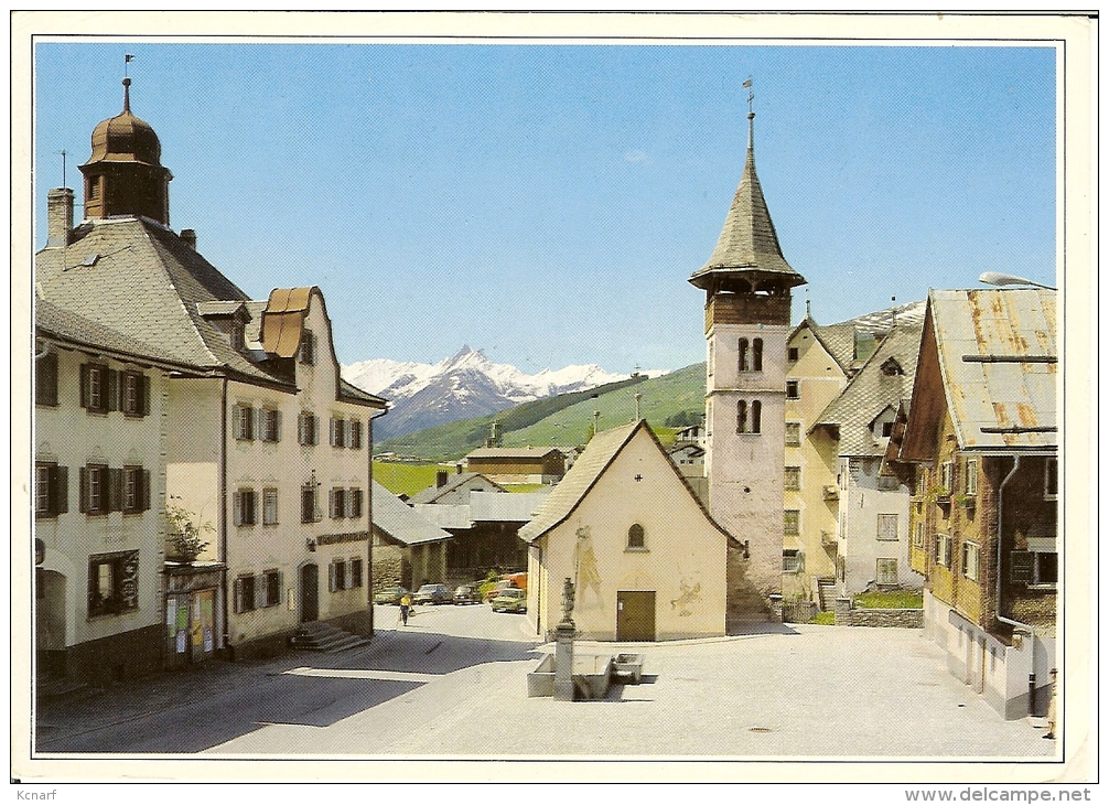 CP De VILLA " Val Lumnezia / Graubünden  , Dorfplatz " . - Lumnezia