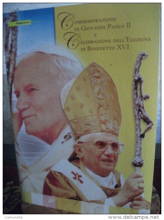 FOLDER-commemorazione Di Giovanni Paolo II E Celebrazione Dell'elezione Di Papa Benedetto XVI - Pochettes