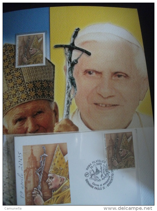 FOLDER-commemorazione Di Giovanni Paolo II E Celebrazione Dell'elezione Di Papa Benedetto XVI - Pochettes