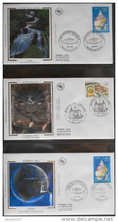 LOT De 3 ENVELOPPES F.D.C. 2001 NEUVES SOUS BLISTER - 2000-2009