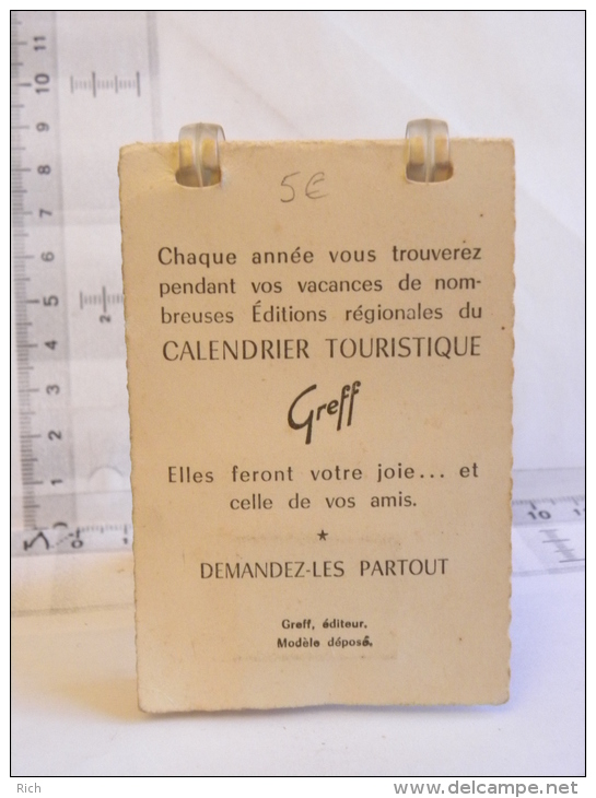 (56) Morbihan, Calendrier 1960, 12 Vues Ploumanach, Perros Guirec, Trégastel, Trebeurden, Tréguier, Saint Brieuc, Bréhat - Petit Format : 1941-60