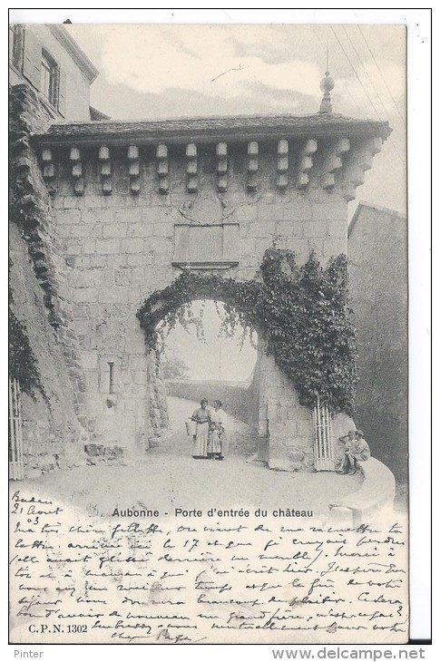 SUISSE - AUBONNE - Porte D'entrée Du Château - Port