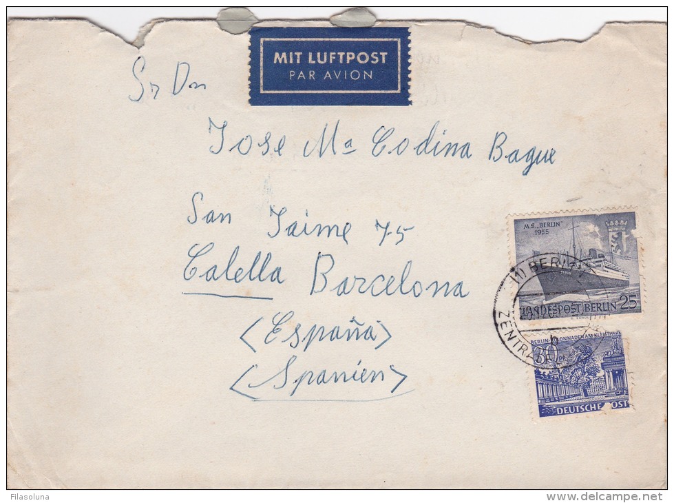 00261 Berlin A Calella-Barcelona - Lettres & Documents